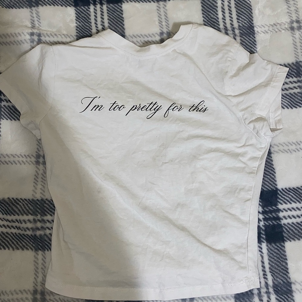 Windsor White Short Sleeve Tee Casual Cotton Blend